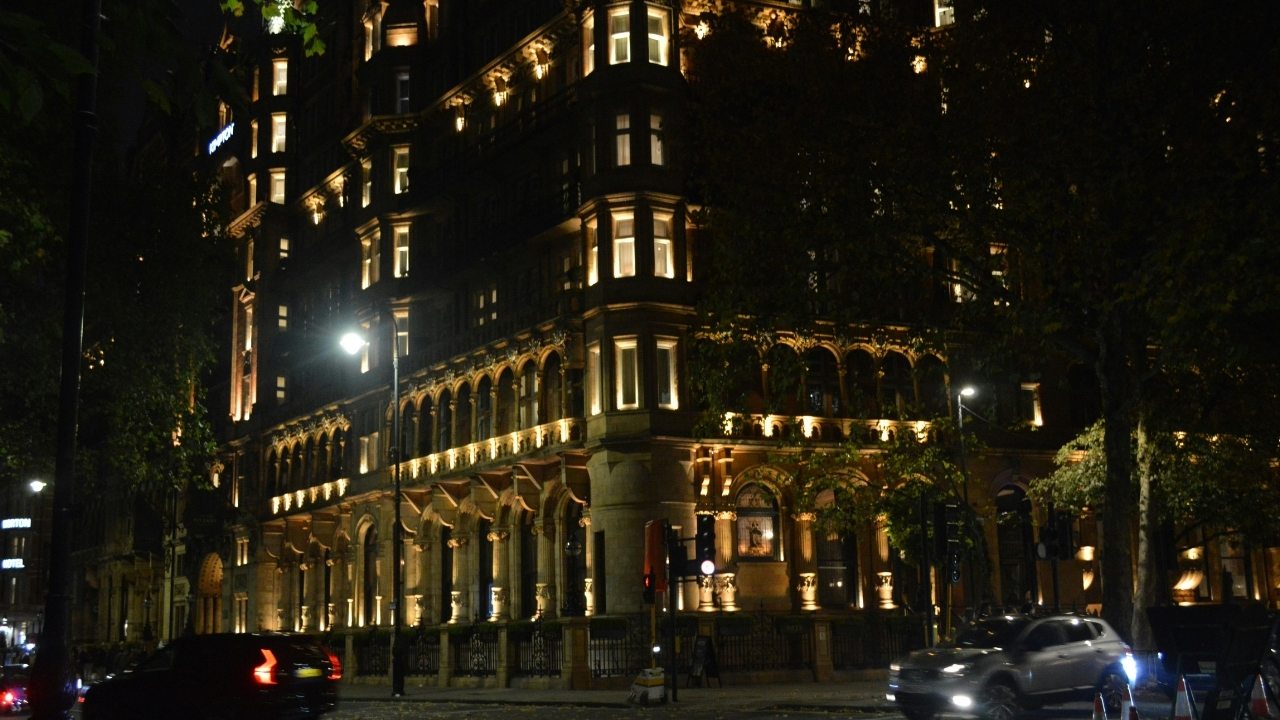 Edificios iluminados